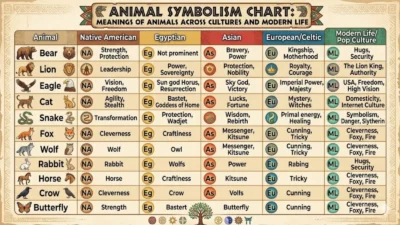 Animal Symbolism Chart: Meanings of Animals Across Cultures and Modern Life
