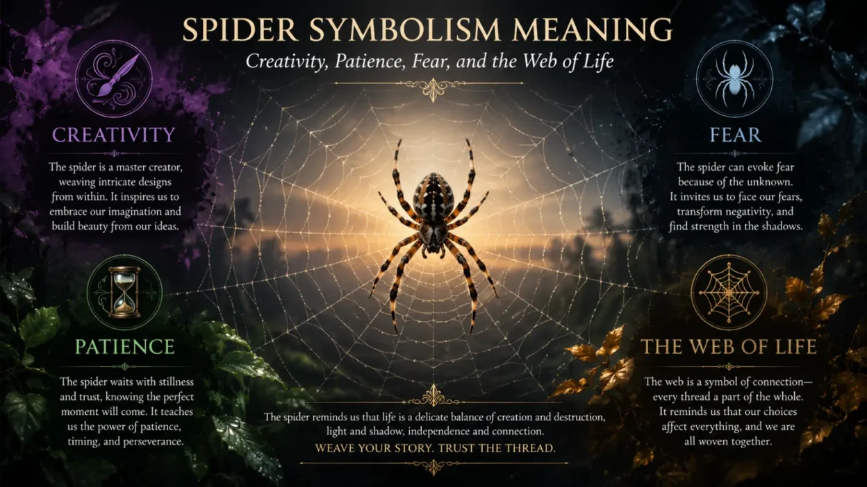 Spider Symbolism Meaning: Creativity, Patience, Fear, and the Web of Life